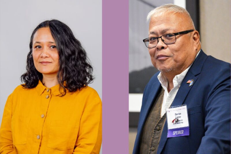 Incumbent Sarahana Shrestha (left) and challenger Santos Lopez. (Lopez photo