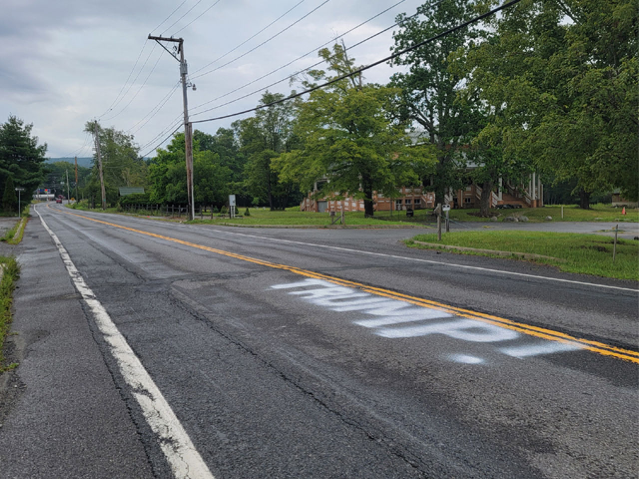 Political Graffiti Reappears on Route 52