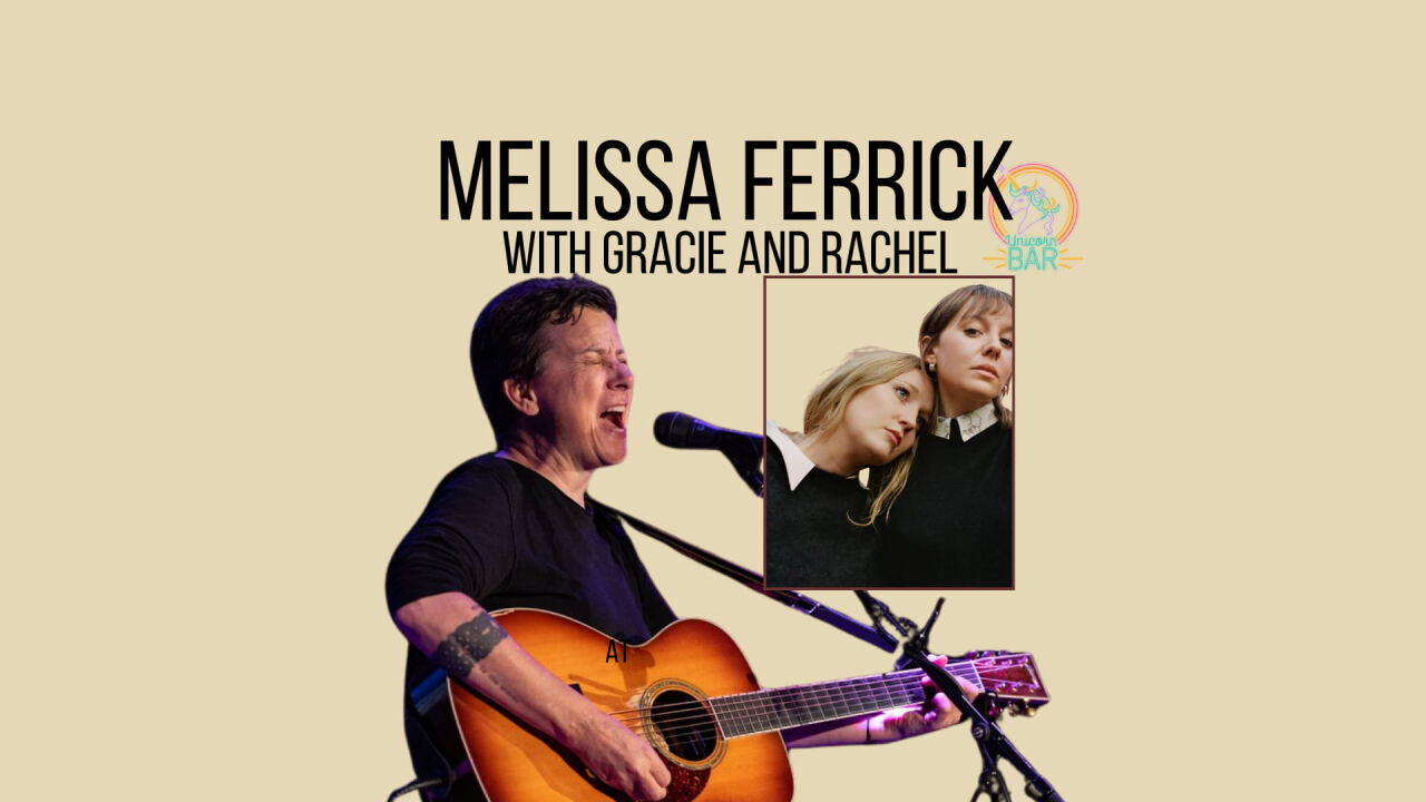 Melissa Ferrick with Gracie and Rachel at Unicorn Bar