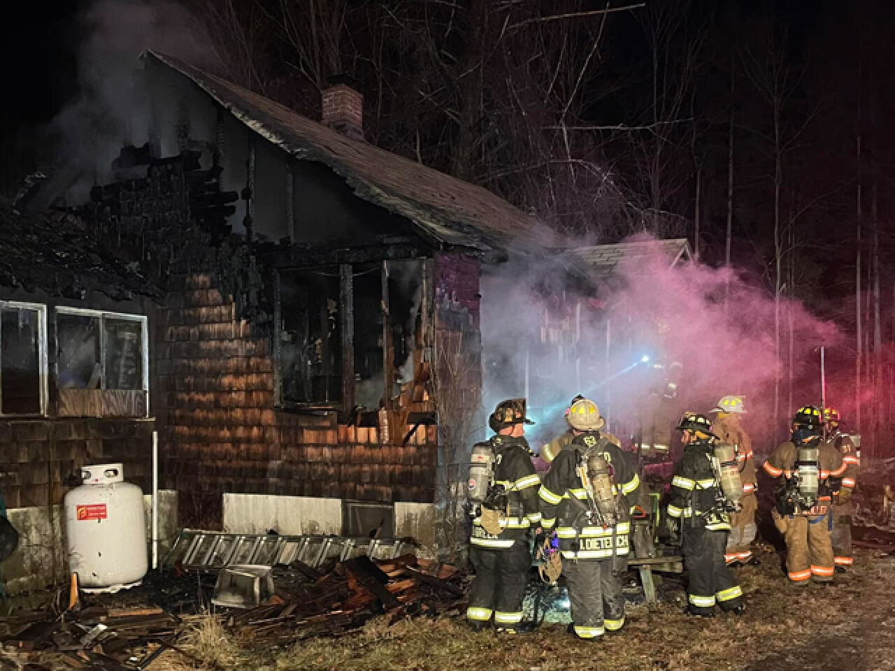 Fire Destroys House on Berme Road